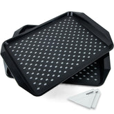 KAQAHIDO tray set front view showing modern rectangular design and secure serving