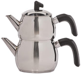 KARACA Belinay front view showing teapot and kettle, elegant table presentation benefit