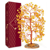 KARMAPLEDGE front view of citrine tree showing warm tones and balanced silhouette