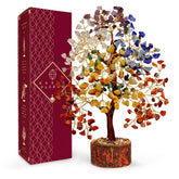 KARMAPLEDGE front view of chakra tree showing colorful crystals and visual appeal