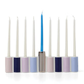 kate spade new york menorah front view showing colorful porcelain and refined silhouette