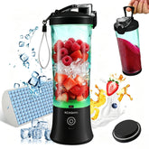 KCXGHYI front view showing compact black blender and lid, portable convenience