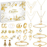 Kederwa front packaging of 24-day jewelry advent calendar showing numbered doors and gold-tone theme, perfect holiday gift