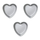 kefyixc front view of three heart pans showing compact set and ready-to-use benefit