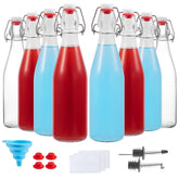 keigocare front view of eight 16 oz swing top bottles showing tidy pack and durability