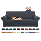 KEKUOU front view of charcoal 3-cushion cover showing sleek protection
