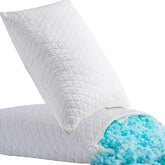 KEYOOHOME front view of king pillow set showing packaging and benefits