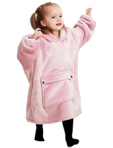 KFUBUO front view showing cozy hooded blanket and child-friendly design