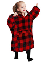 KFUBUO front view of wearable blanket hoodie showing cozy fit and warmth