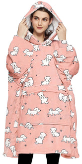 KFUBUO front view showing dog patterns and roomy fit for comfortable lounging