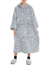 KFUBUO front view showing oversized fit and warm kangaroo pouch for cozy lounging