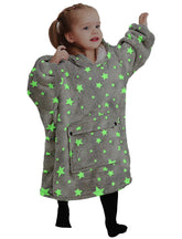 KFUBUO front view showing full-length wearable blanket hoodie and cozy fit