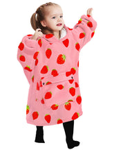 KFUBUO front view of wearable blanket hoodie showing full coverage and comfort