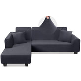 KinCam front view of dark grey sectional cover showing tailored fit and protection