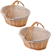KINJOEK front view of two baskets showing neat storage benefit