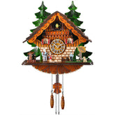 kintrot cuckoo clock front view showing happy family design and clear clock face benefits room charm
