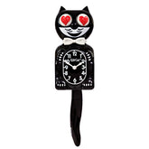 Kit Cat Klock front view showing black silhouette and heart eyes, adds playful charm