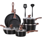 Kitchen Academy hammered set front view shows elegant cookware and cohesive design benefits