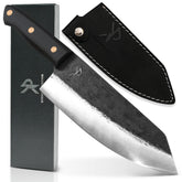 Kitchen perfection front view of kiritsuke-inspired blade showing shape and balance benefit