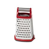KitchenAid box grater front view showing four grating surfaces and container, neat prep