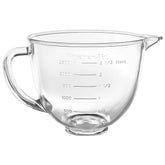 KitchenAid glass bowl front view showing clear design and fit