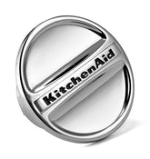 KitchenAid silver hub front view shows clean fit and restored appearance
