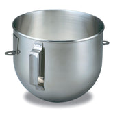 KitchenAid 5-quart stainless steel bowl front view showing polished exterior and capacity benefit
