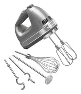 KitchenAid KHM926 front view showing Contour Silver body and controls for confident handling