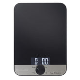 KitchenAid front view of black glass scale showing stainless trim and modern look