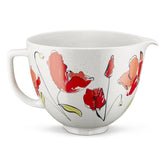 KitchenAid poppy bowl front view highlighting vibrant color and sturdy design
