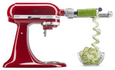 KitchenAid front view of spiralizer attachment showing solid metal build and ease