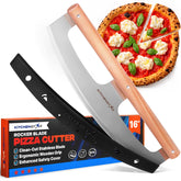 KitchenStar front view of 16-inch rocker cutter showing full blade and handle, effortless slicing