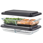 kitchentoolz clear front view oven-to-table dish shows elegant serve-ready look