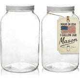 kitchentoolz front view of one gallon jar showing capacity and clarity for storage