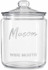kitchentoolz front view jar with lid shows clear storage and elegant display benefit