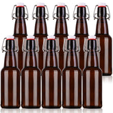 KITGLASCUP front view of 10-pack amber bottles showing packaging and contents