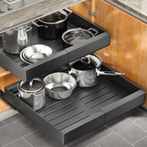 Kitstorack front view installed showing smooth pull-out access benefit