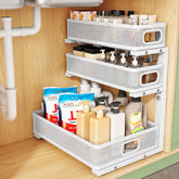 Kitstorack front view showing organized under-sink storage and easy access