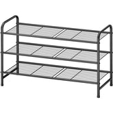 Kitsure front view assembled shoe rack showing neat shoe storage benefit