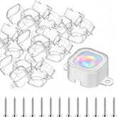 Kittmip 120-pack clear brackets front view showing quantity and compatibility benefit