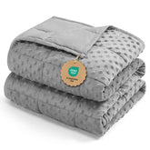 Kivik 15lb blanket front view shows even weight and neat finish for restful comfort
