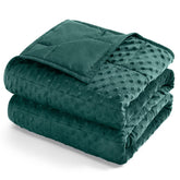 Kivik front view of queen blanket showing cover and neat finish for calming comfort