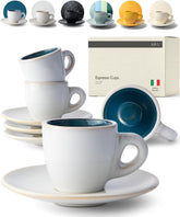 KIVY front view of four espresso cups showing classic design and durability