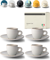 KIVY front view of four espresso cups showing classic design and durability