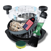 KLAVEHN front view of shredder showing ergonomic grip and benefits
