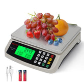 KNSWE front view stainless steel scale showing sturdy platform and clear display for reliable weighing