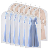 Kntiwiwo front view of 12-pack garment bags showing quantity and clarity for easy selection