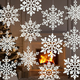 kockuu front view of 12 snowflakes showing set contents and sparkle benefit