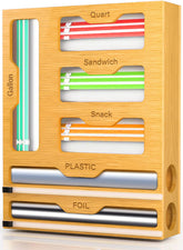 KOCWELL front view bamboo organizer showing tidy storage benefits