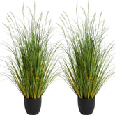 KOL front view of 3ft cattail reed grass 2-pack showing lifelike silhouette